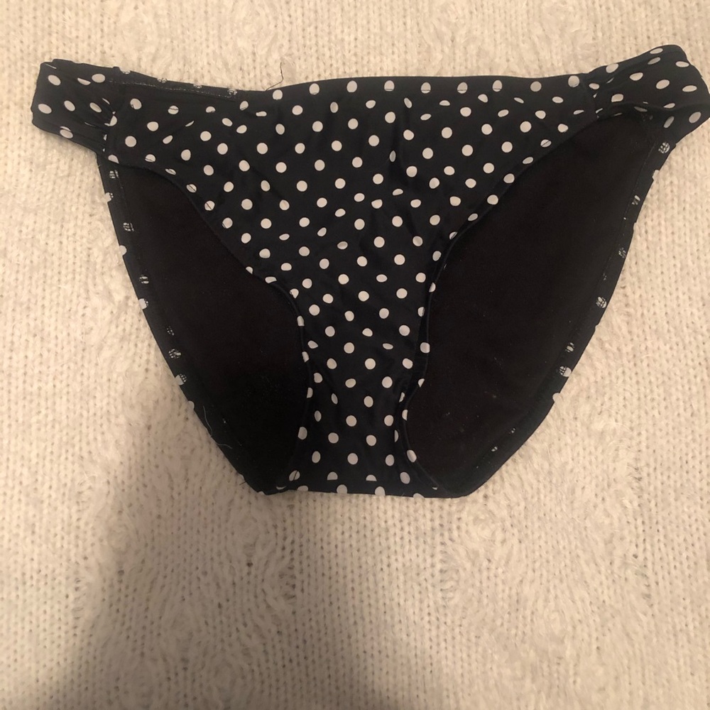 Black and White Polka Dot Bikini Bottoms